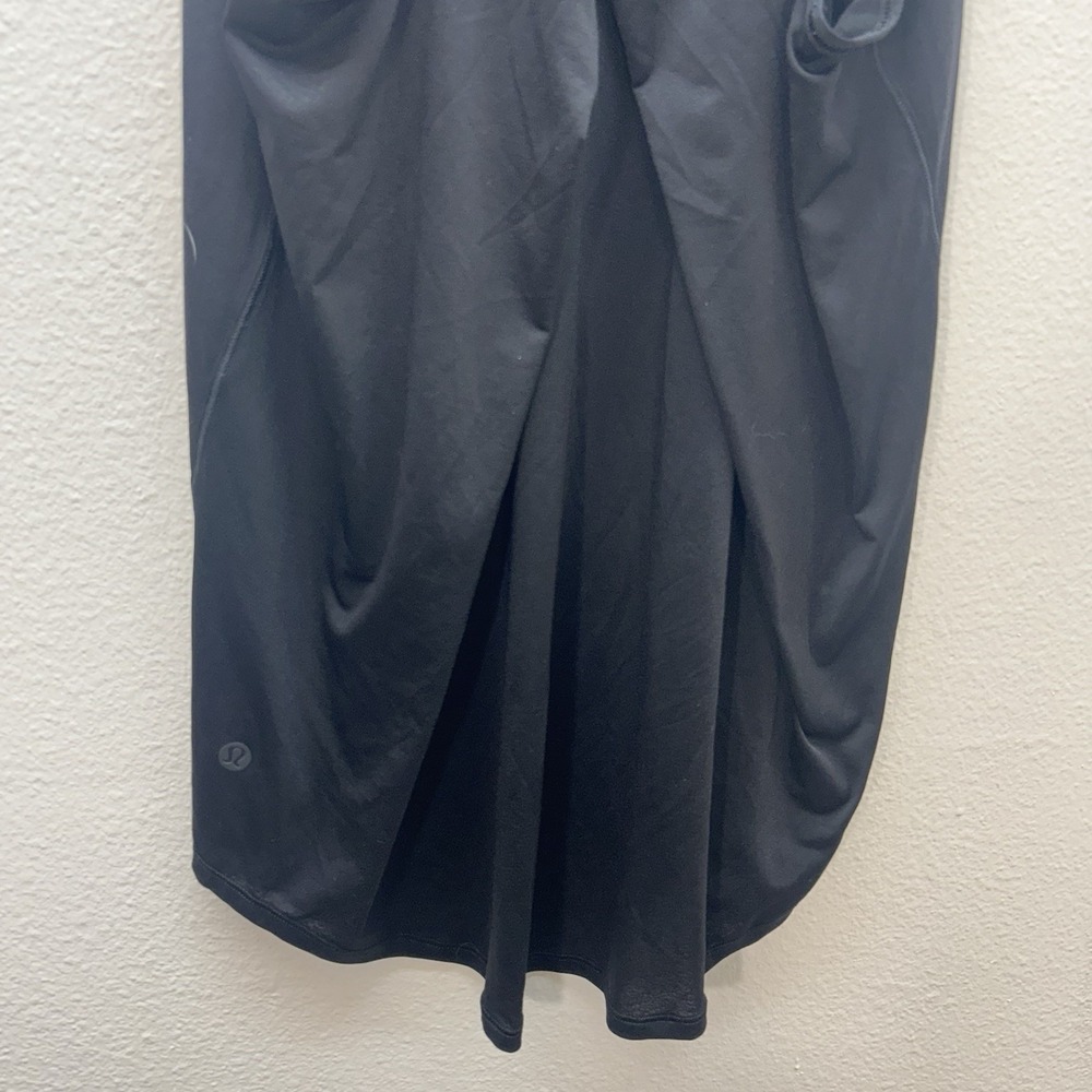 Lululemon Woman's Black Loose Pleated Back Razorback Sz 6 Running Athletic - Picture 6 of 7